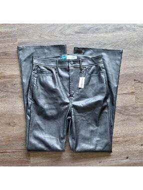 Nwt Old Navy High Rise Flair Pleather Pant Size 8